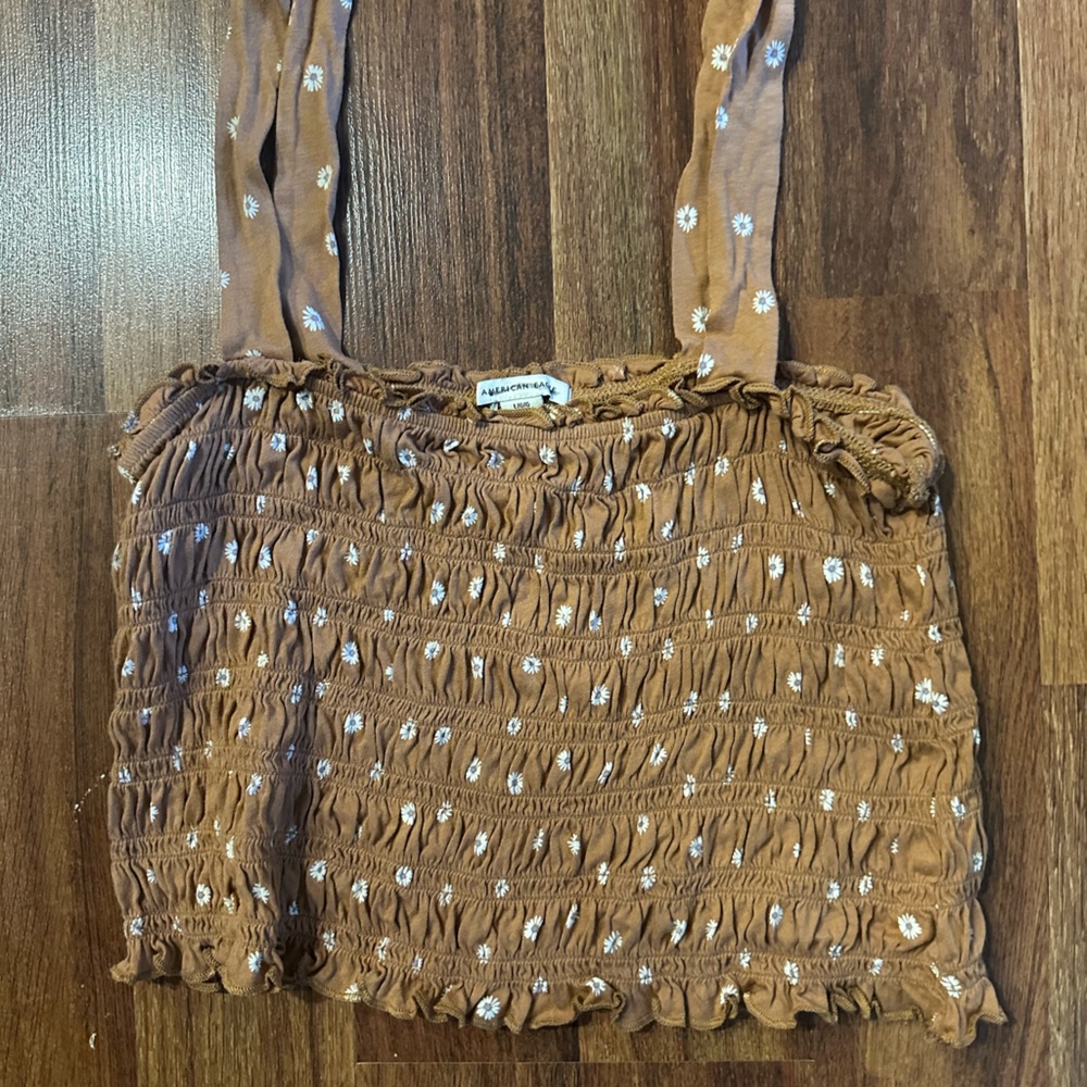 Brown floral American Eagle tank top